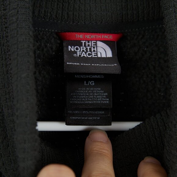 The North Face Dark Gray Full Zip Fleece Sweater Jacket Men's Large - Picture 5 of 6